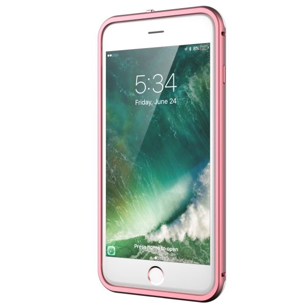SwitchEasy Glass metal Frame Case for Apple iPhone 7 Plus - Rose Gold