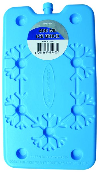 Leisurequip 400ml Flat Easy Pack Ice Brick -Size 250 X 140 X 15mm - Blue