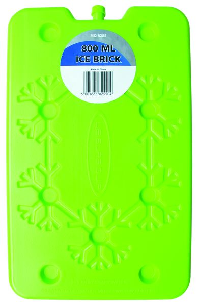 Leisure Quip 800ml Ice Brick - Size 330 X 205 X 15mm - Lime Green