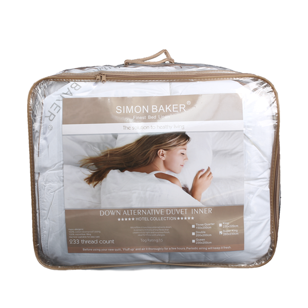 Simon Baker - 233TC Down Alternative Premium Bronze Duvet Inner - White