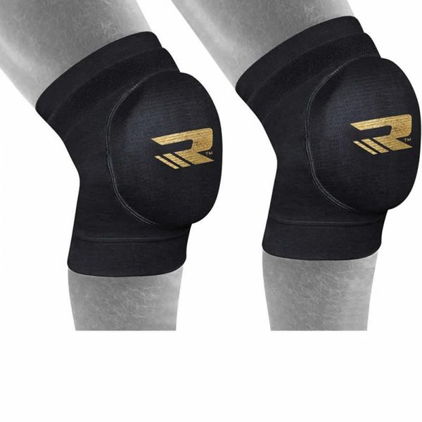 RDX Hosiery Knee Foam - Black &amp; Gold (Size: Small)