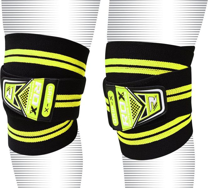 RDX Gym Knee Wraps - White &amp; Black