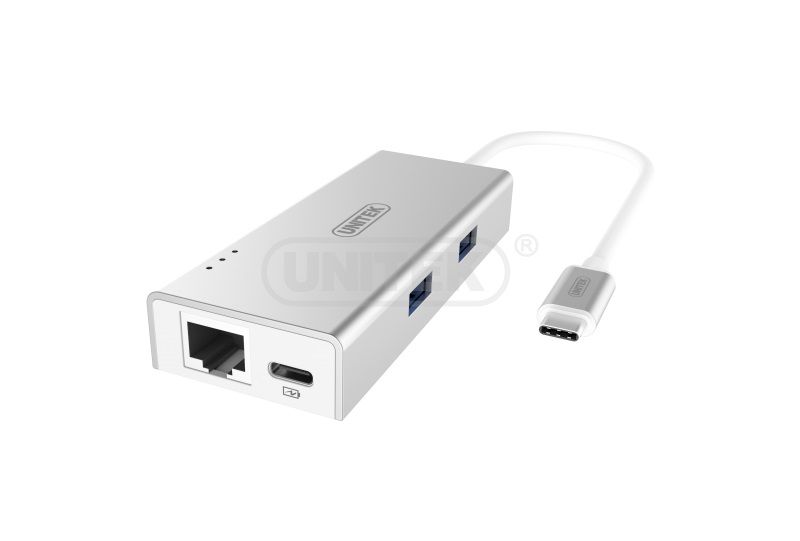 Unitek USB 3 Type-C 2-Port USB 3.0 GB LAN