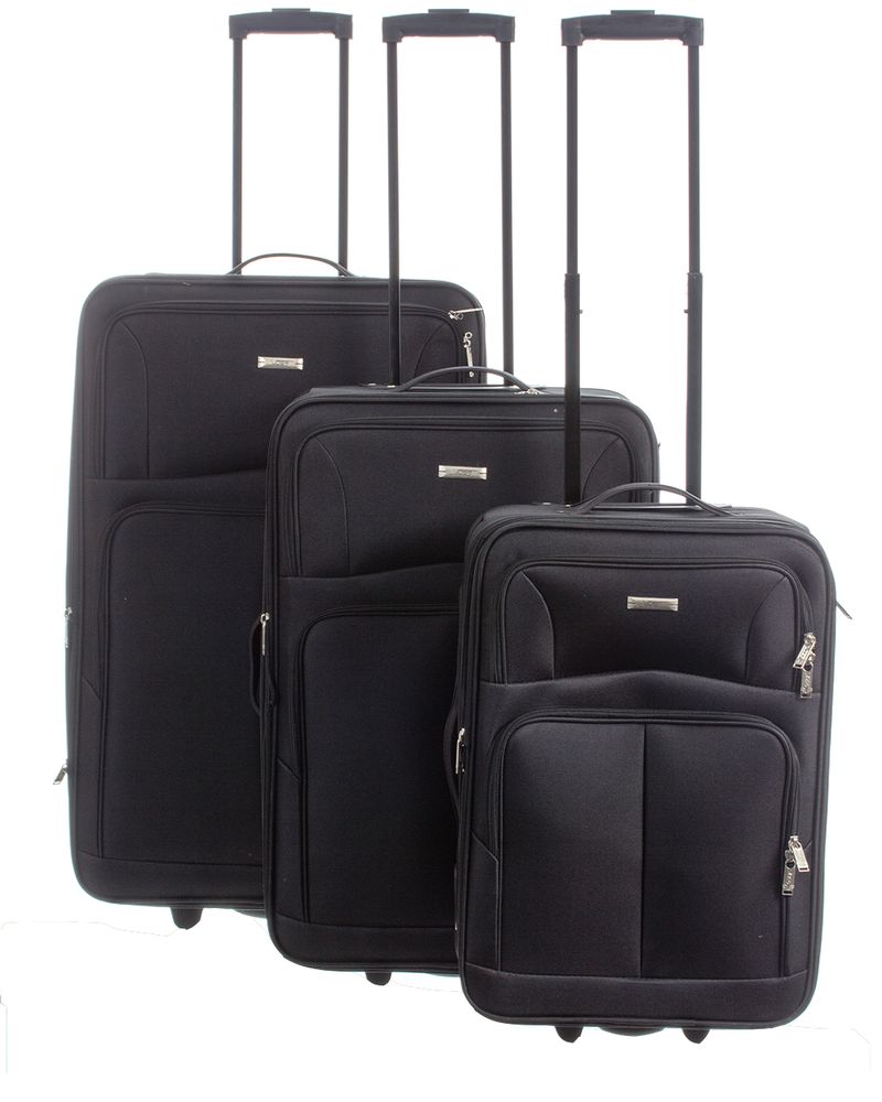 Voss 3 Piece Luggage Set - Black | Buy Online in South Africa ...