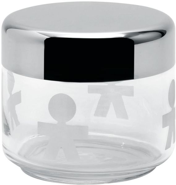 Alessi - 9cm Girotondo Storage Jar - Silver