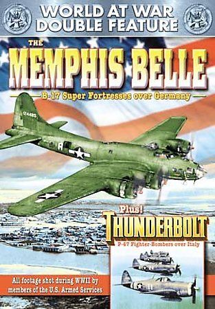 WWII - World at War Double Feature: The Memphis Belle: A Story of a Flying Fortress/Thunderbolt - (Region 1 Import DVD)