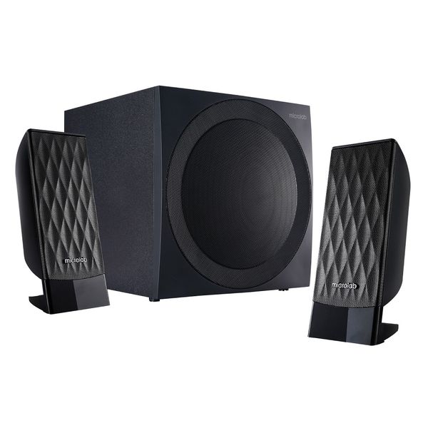 Microlab M300BT 2.1CH Sub Speaker W/FM+BT+USB+AUX+SD Port-BK