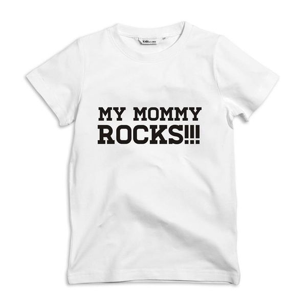 My Mommy Rocks Kids white T-shirt (Size: 11-12 Years)
