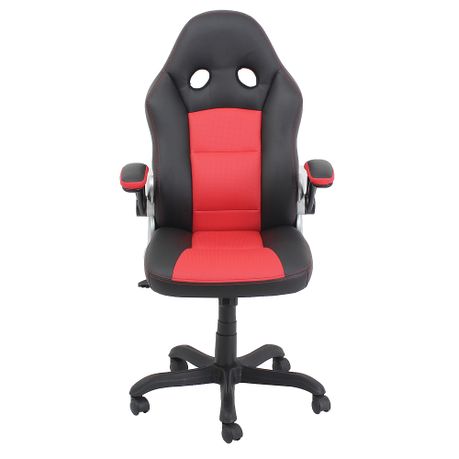 computer chair red and black