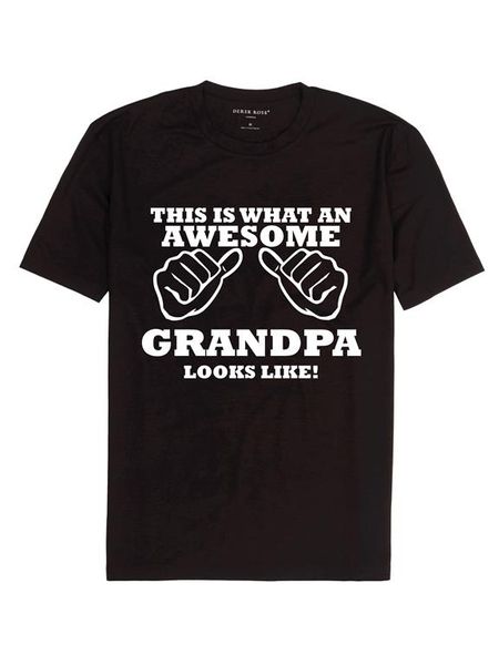 This Is What An Awesome Grandpa Looks Like T-Shirt - Black (Size: 2XL)