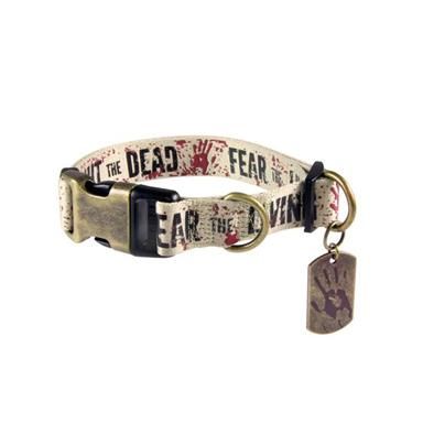 The Walking Dead Fear the Living, Fight the Dead Dog Collar (Size Small)
