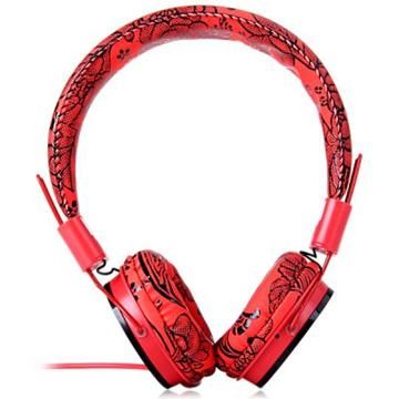 Smartphone Headphones Y Flower Love - Red