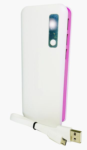 PowerBank 9 600 mAh Ad NO15 - White &amp; Pink