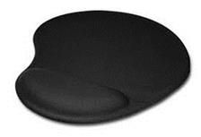 Mousepad: Fabric with Gel Wrist Support - Black
