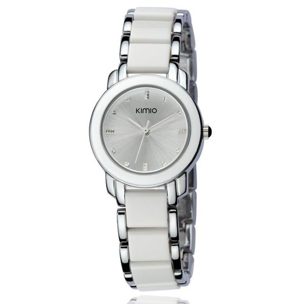 Kimio Luxury Fashion Ladies Quartz Wristwatch - Stainless Steel White