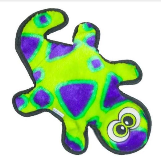 Outward Hound - Toy Invinc Gecko - 2 Squeak Green/Purple