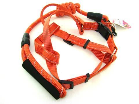 Peach Rope Medium Dog Harness B34 - Peach (Medium)