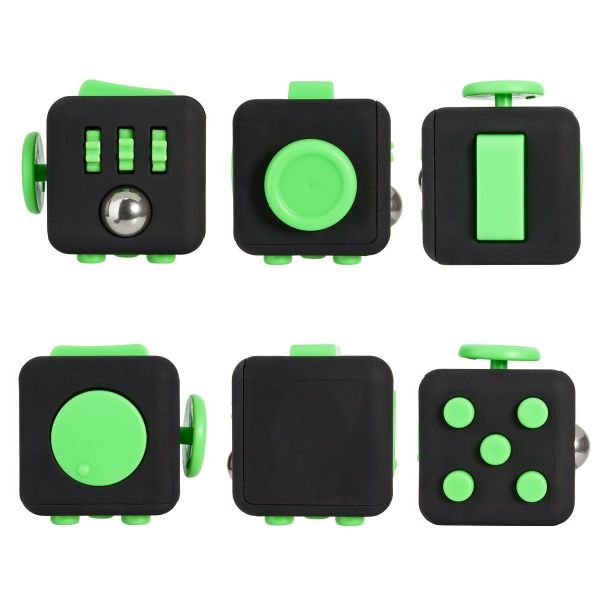 Stress Toy Inspired By The Fidget Cube - Black and Green