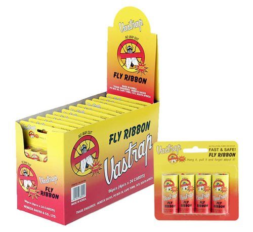 Bulk Pack 15 X Vastrap Fly Ribbons Card - Pack of 4