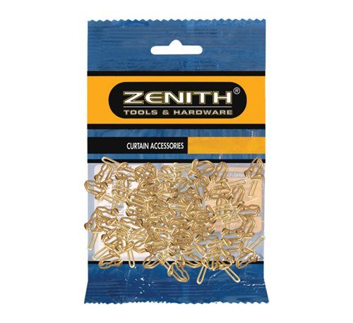 Bulk Pack 15 X Zenith Brass Curtain Hooks R7, Pack 50