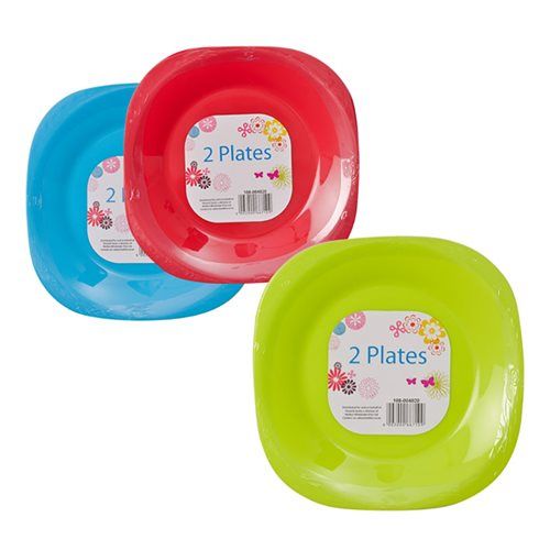 Bulk Pack 12 X Plastic Dinner Plate 19cm, 2 Piece Pack