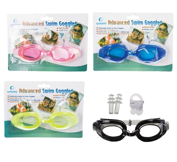 Bulk Pack 12 X Swimming Goggles Assorted Colours