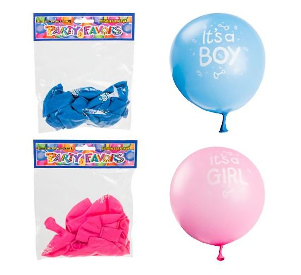 Bulk Pack 12 X It's A Boy/Girl Printed Balloons - Pack of 12