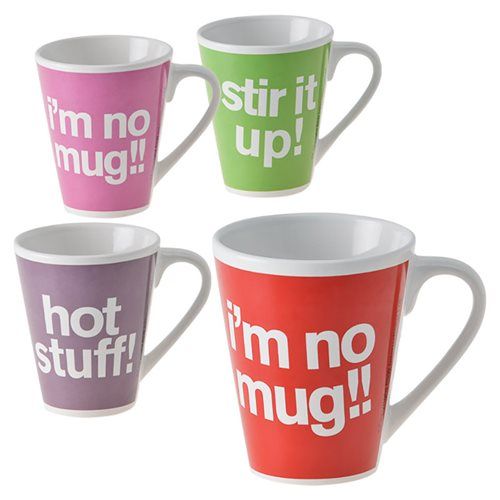 Bulk Pack 12 X Happy Birthday Straight Shaped Coffee Mug - 340ml