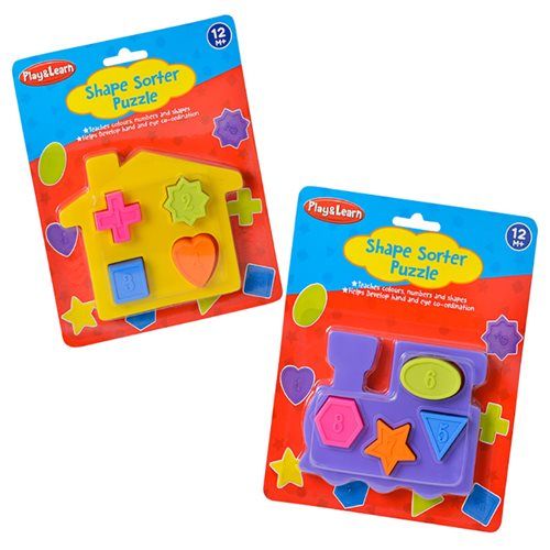 Bulk Pack 10 X Mini Shape Sorter