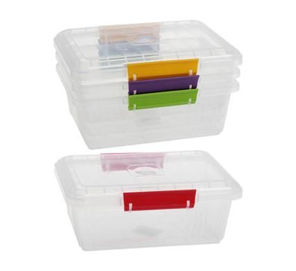 Bulk Pack 10 X Plastic Container With Clip Locks - 1,1 Liter