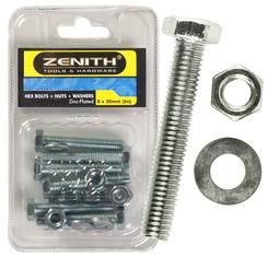 Nut And Washers Zp - 8X50Mm 6 Piece Pack image
