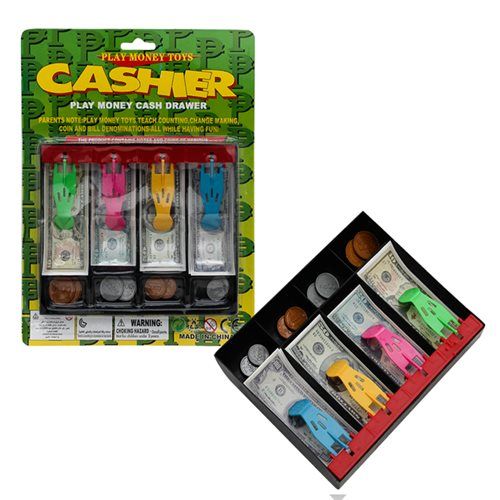 Bulk Pack 10 X Toy Money and Cash Register Draw