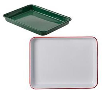 Bulk Pack 2 X Tray 28cm Enamel Rectangular