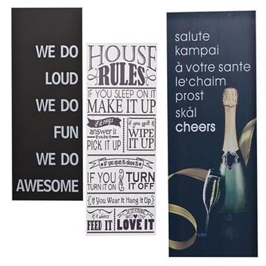 Bulk Pack 2 X Wooden Plaque 16 x 40cm Assorted
