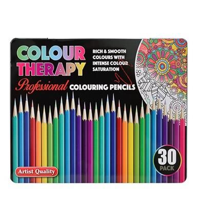 Bulk Pack 2 X Colour Therapy Pencil Crayons 30 In A Tin Box