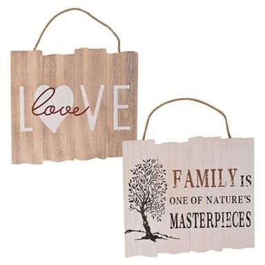 Bulk Pack 2 X Plaque Wooden Sign 32 x 26cm 2-Assorted