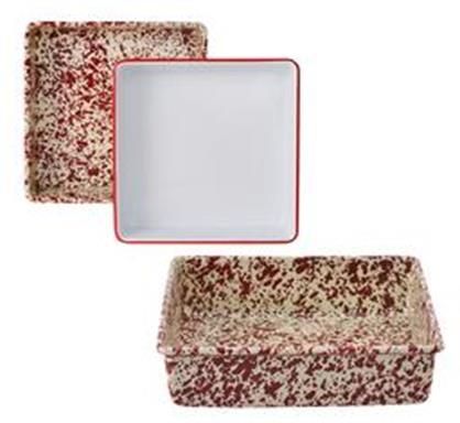 Bulk Pack 2 X Brownie Pan Enamel 24cm