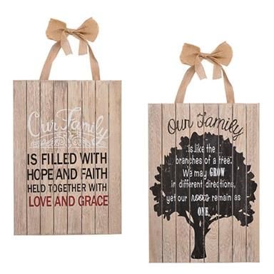 Bulk Pack 2 X Inspirational Wooden Plaque 35 x 28cm Assorted Designs