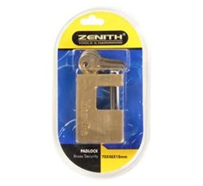 Padlock Brass Security 70 x 48 x 18mm Zenith