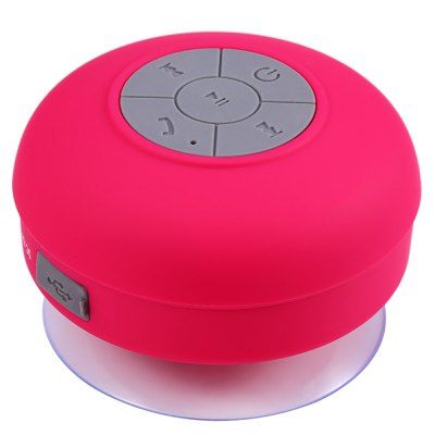 Hot Pink Water Resistant Shower Speaker with Bluetooth and Handsfree Calling