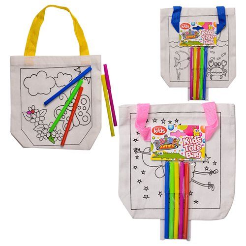 Bulk Pack 6 X Colour My Bag Assorted Designs