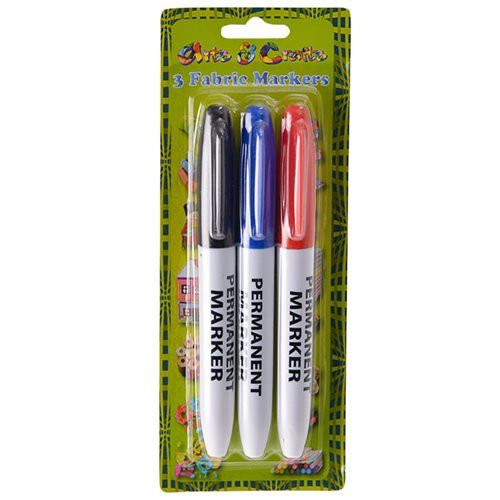 Bulk Pack 5 X Fabric Markers 3 Assorted Colours