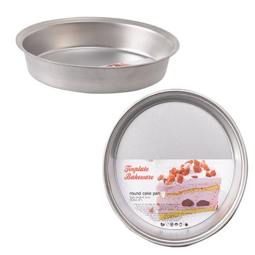 Bulk Pack 6 X Tin Plate Round Cake Pan 24x4cm