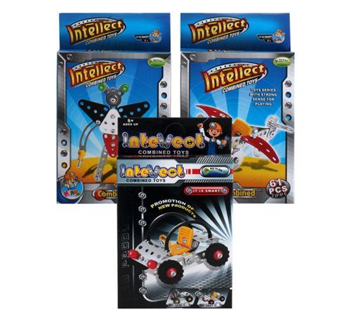 Bulk Pack 6 X Construction Kits - 60 Pieces Assorted Types and Sizes
