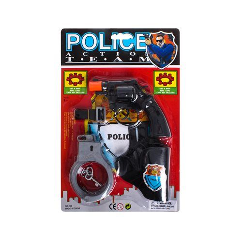 Bulk Pack 6 X Cap Gun and Handcuff Set 8 Shot Caps