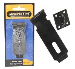 Bulk Pack 6 X Zenith Hasp and Staple Bj Safety and Screw - 90mm