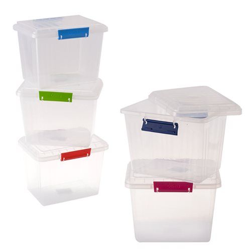 Bulk Pack 8 X Plastic Container With Clip Locks - 2.2 Litre