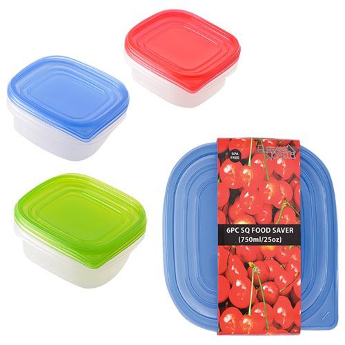 Bulk Pack 8 X Plastic Container Set - 750ml 3 Piece Set