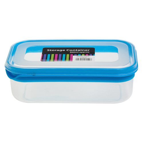 Bulk Pack 6 X Rectangular Container With Colour image