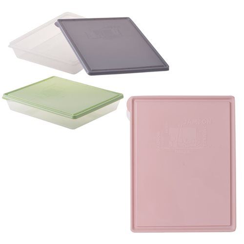Bulk Pack 6 X Plastic Container Rectangular - 25x21x4cm